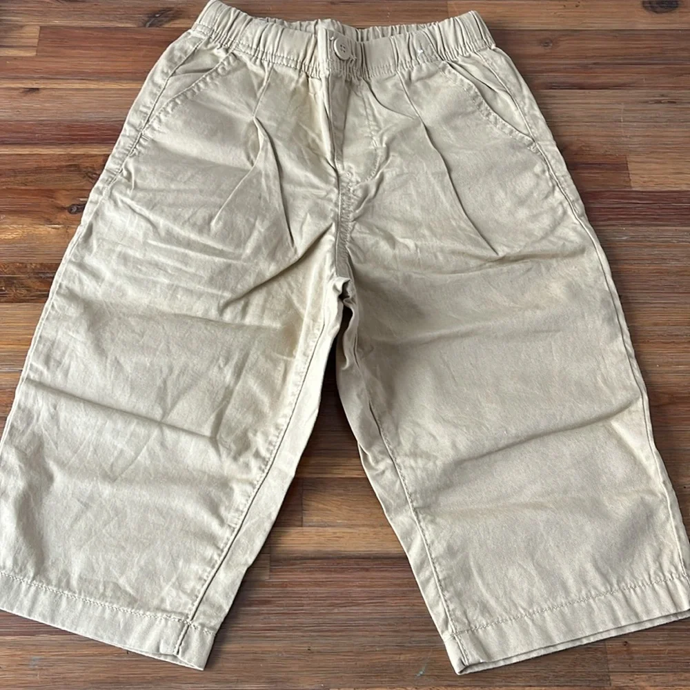 Toddler boys Striped Blue Shorts and Khaki Pants